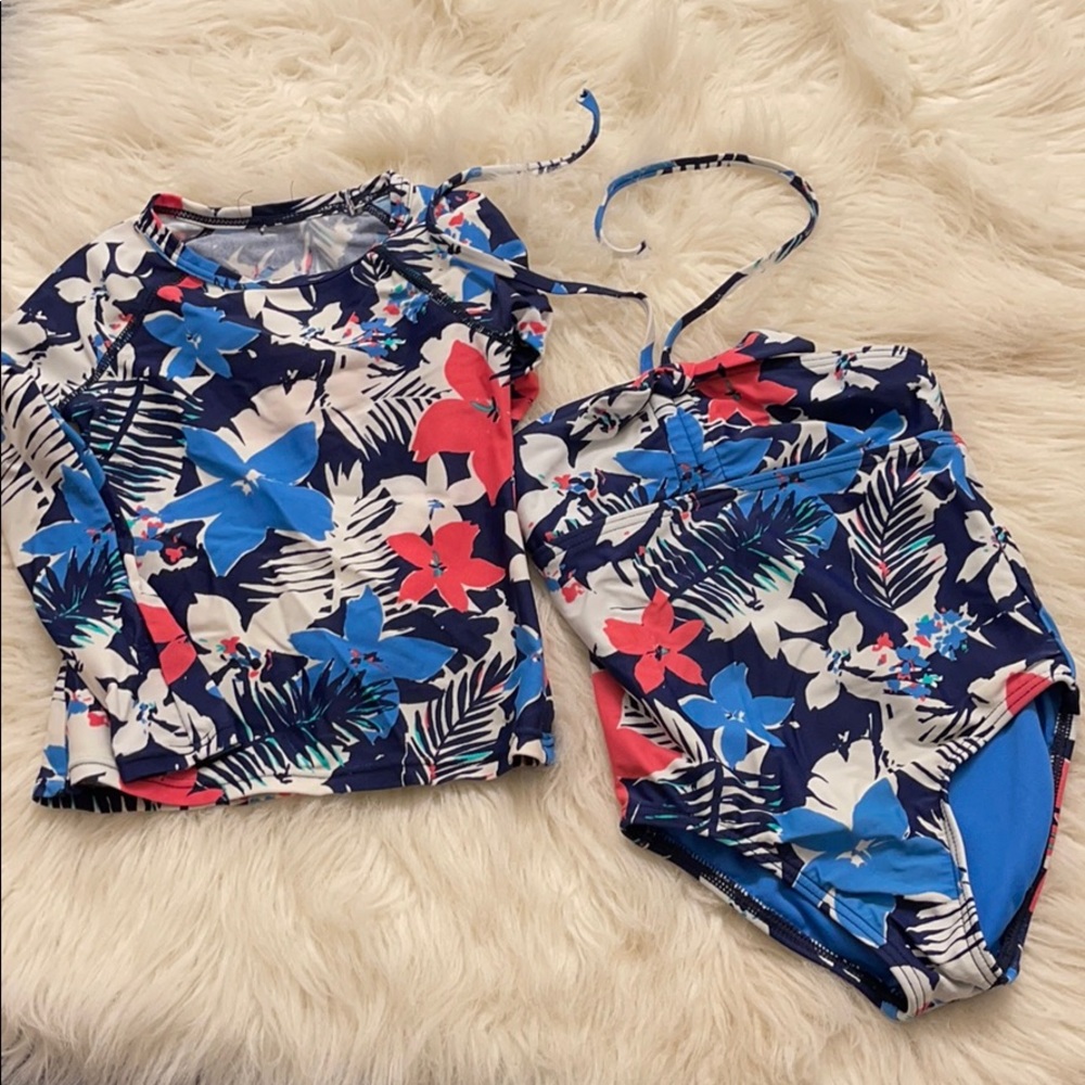 Roxy swimsuit with rash guard size 2T